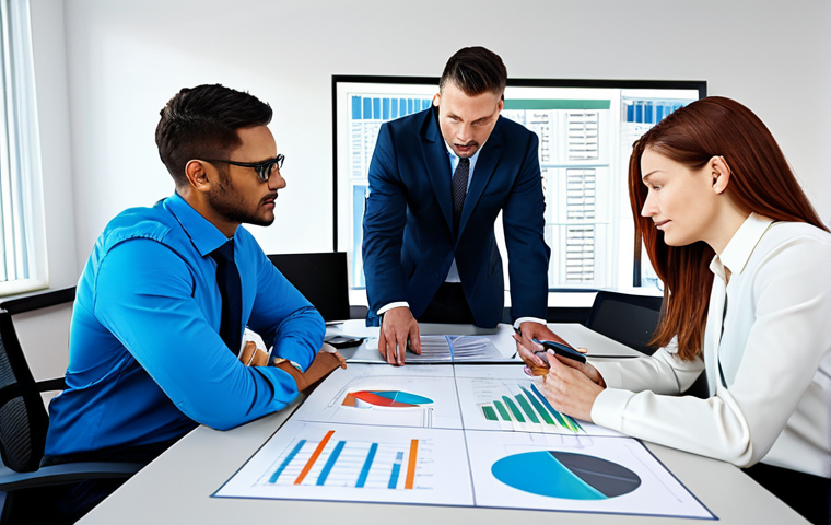 **
"A diverse team of professionals collaborating around a table in a bright, modern office, reviewing data charts and strategizing, fully clothed, appropriate attire, safe for work, perfect anatomy, natural proportions, professional environment, family-friendly."
**